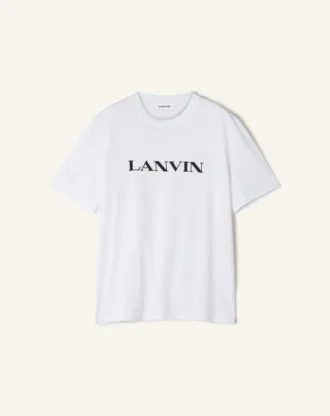 Tricou din bumbac brodat Lanvin