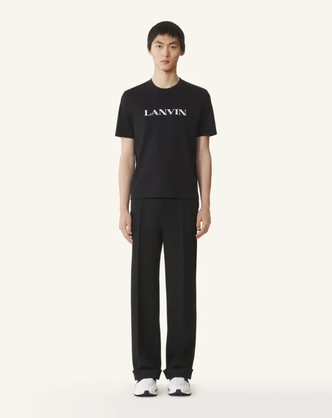 Tricou din bumbac brodat Lanvin Tricou din bumbac brodat Lanvin