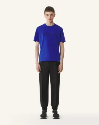 Tricou din bumbac brodat Lanvin