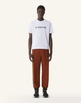 Tricou din bumbac brodat Lanvin