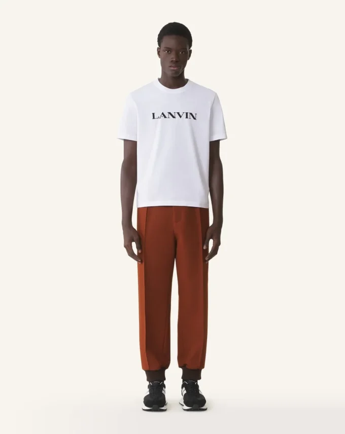 Tricou din bumbac brodat Lanvin Tricou din bumbac brodat Lanvin