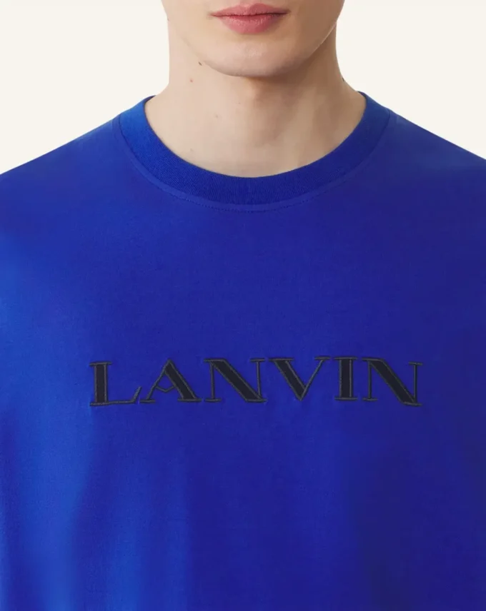 Tricou din bumbac brodat Lanvin Tricou din bumbac brodat Lanvin