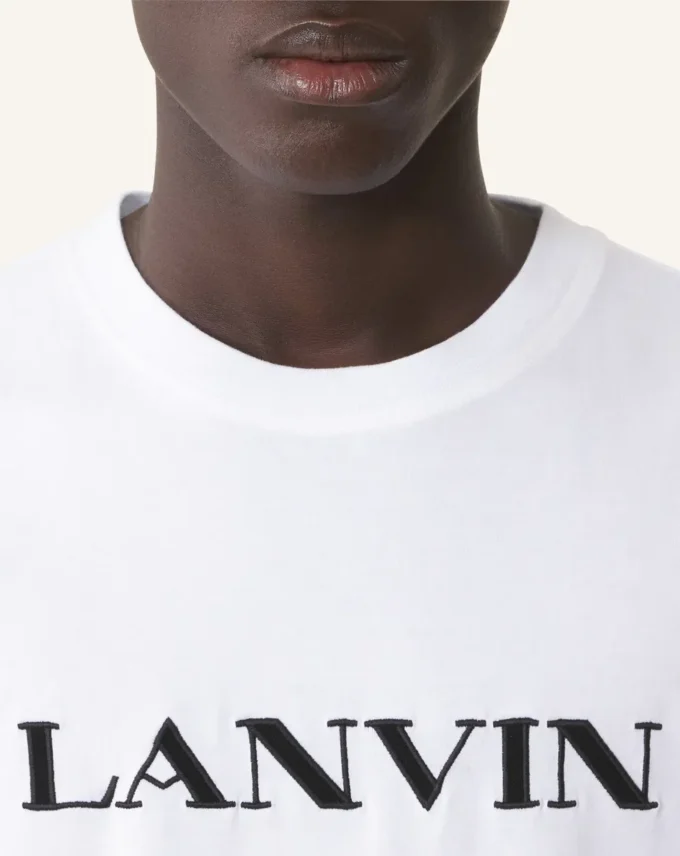 Tricou din bumbac brodat Lanvin Tricou din bumbac brodat Lanvin