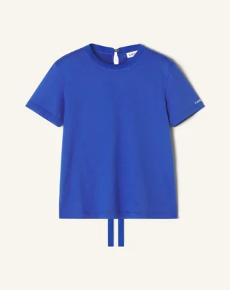Tricou din bumbac cu detaliu panglică
