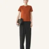 Tricou din bumbac cu detaliu panglică Tricou din bumbac cu detaliu panglică
