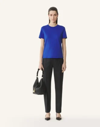 Tricou din bumbac cu detaliu panglică