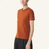 Tricou din bumbac cu detaliu panglică Tricou din bumbac cu detaliu panglică