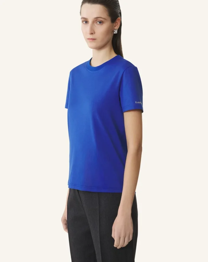Tricou din bumbac cu detaliu panglică Tricou din bumbac cu detaliu panglică