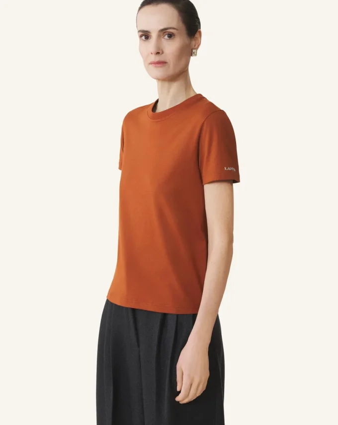Tricou din bumbac cu detaliu panglică Tricou din bumbac cu detaliu panglică