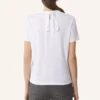 Tricou din bumbac cu detaliu panglică Tricou din bumbac cu detaliu panglică