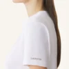 Tricou din bumbac cu detaliu panglică Tricou din bumbac cu detaliu panglică
