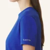 Tricou din bumbac cu detaliu panglică Tricou din bumbac cu detaliu panglică
