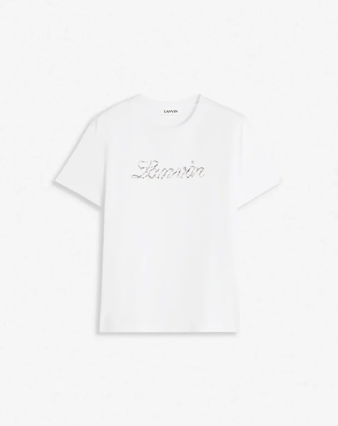 Tricou Lanvin brodat cu mărgele Tricou Lanvin brodat cu mărgele