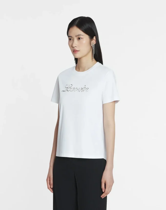 Tricou Lanvin brodat cu mărgele Tricou Lanvin brodat cu mărgele