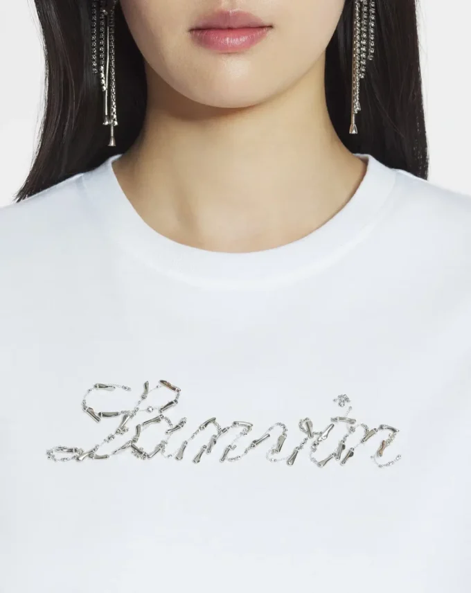 Tricou Lanvin brodat cu mărgele Tricou Lanvin brodat cu mărgele
