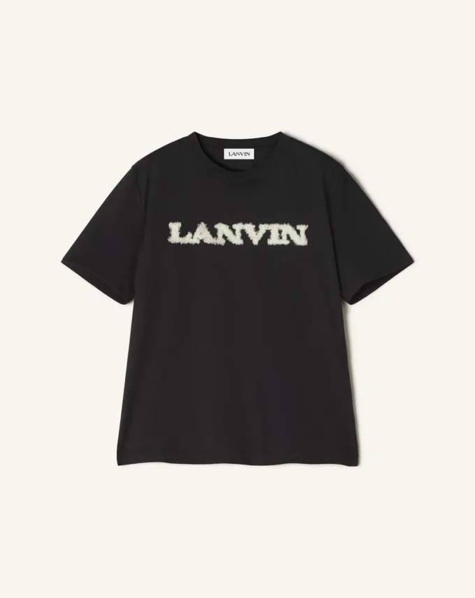 Tricou Lanvin din bumbac și piele de oaie Tricou Lanvin din bumbac și piele de oaie
