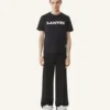 Tricou Lanvin din bumbac și piele de oaie Tricou Lanvin din bumbac și piele de oaie