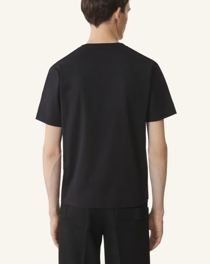 Tricou Lanvin din bumbac și piele de oaie Tricou Lanvin din bumbac și piele de oaie