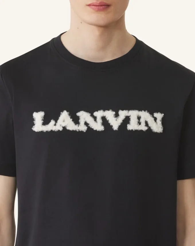Tricou Lanvin din bumbac și piele de oaie Tricou Lanvin din bumbac și piele de oaie