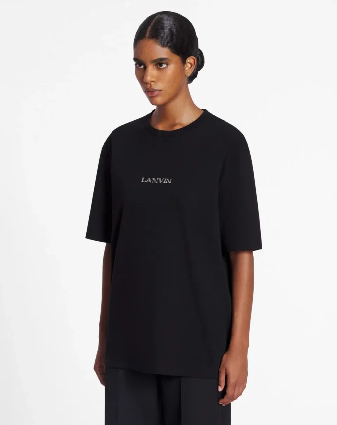 Tricou unisex cu logo Lanvin