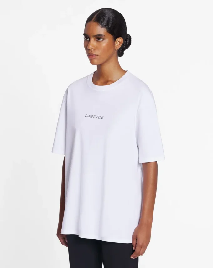 Tricou unisex cu logo Lanvin